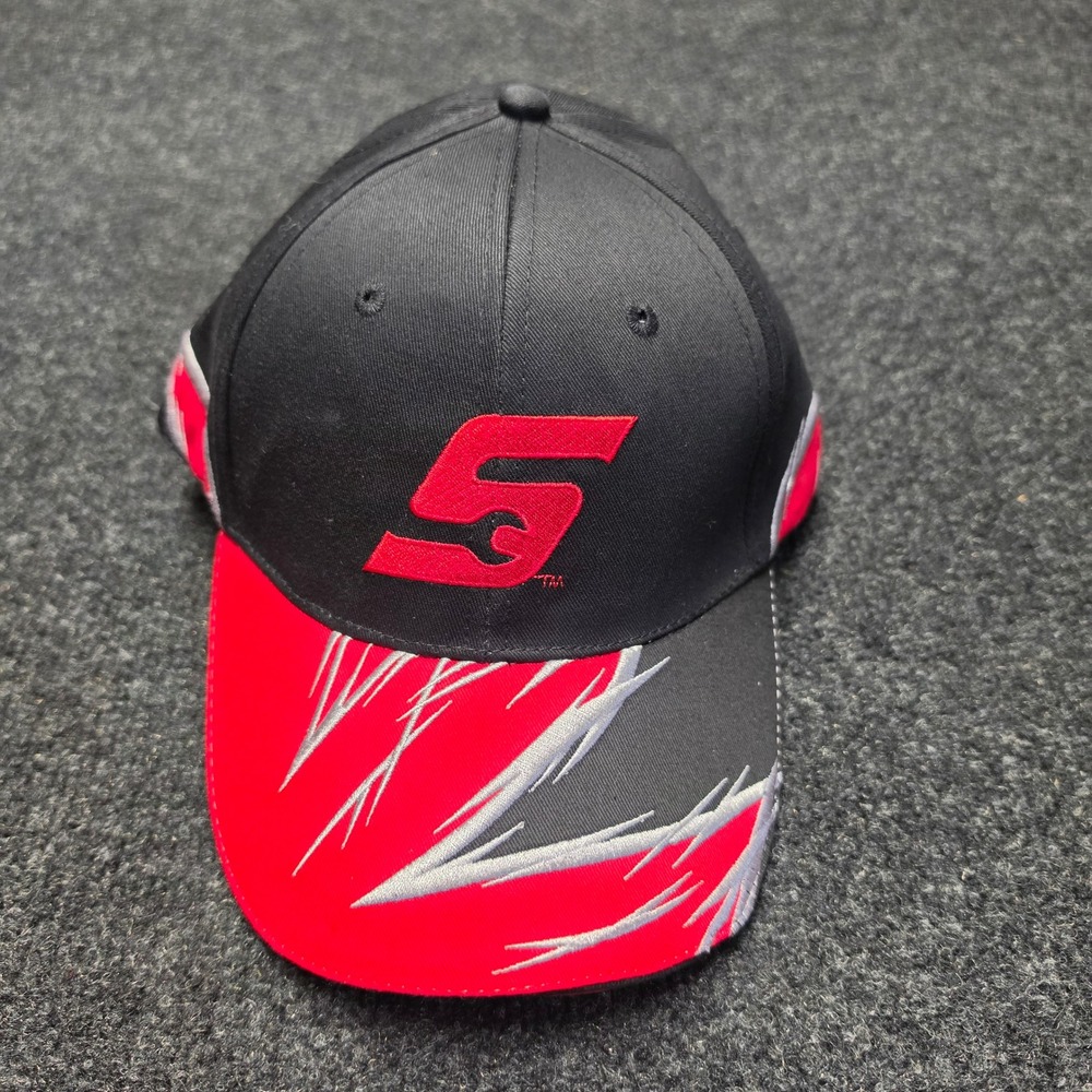 Snap-on Tools K-Products Black Red Racing Baseball Hat Adjustable Cap Logo